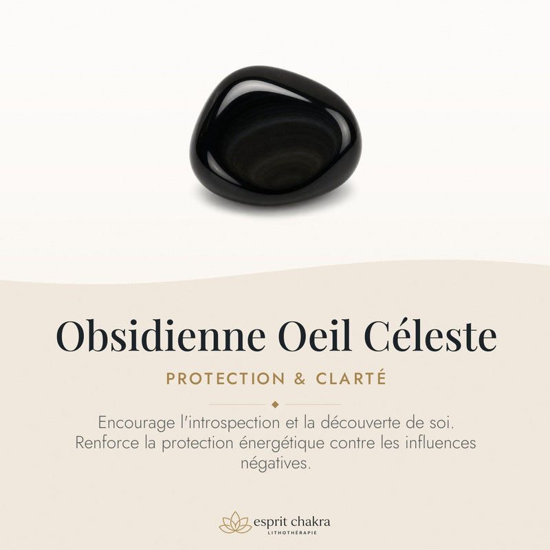 Bracelet Obsidienne Œil Céleste 6 mm – Source Paisible