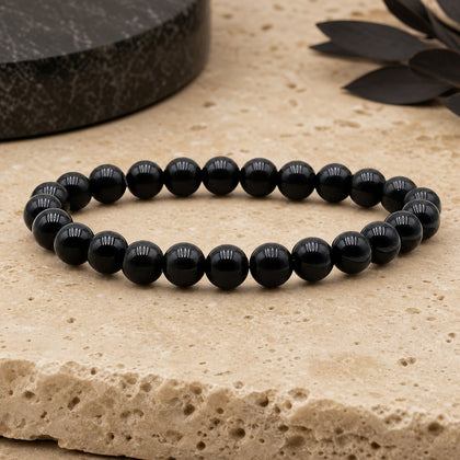 Bracelet Obsidienne Œil Céleste 8 mm – Courant Doux