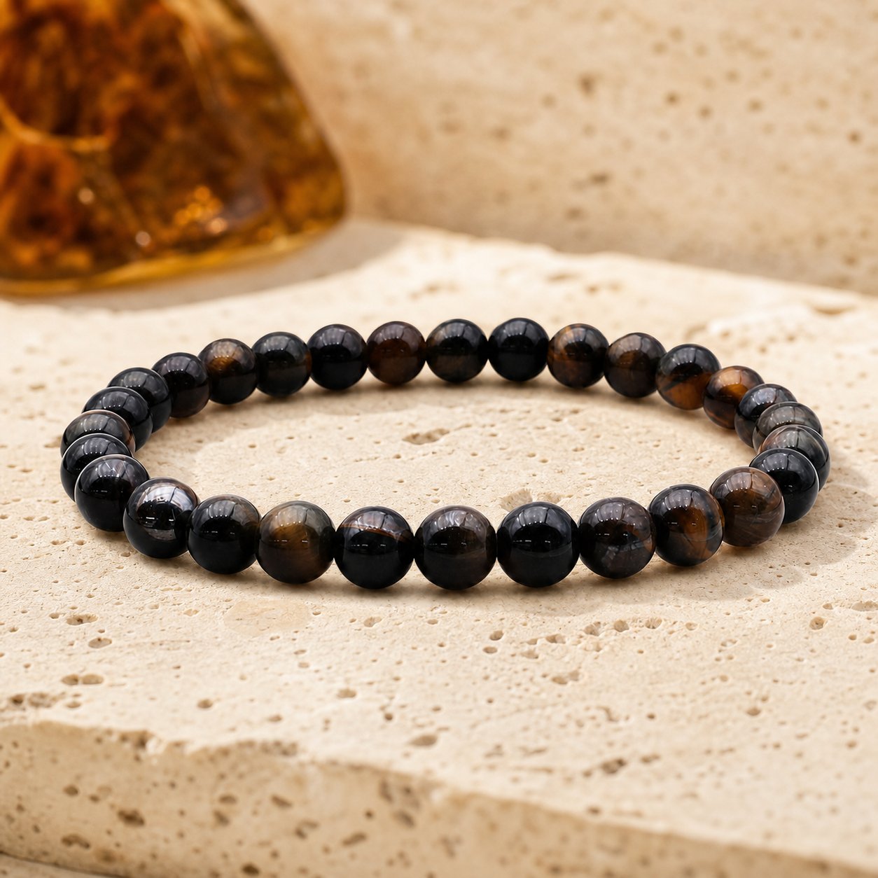 Bracelet Œil de Faucon 6 mm – Discernement Juste