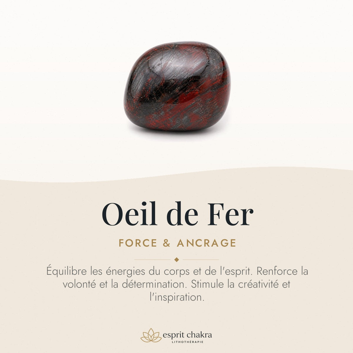 Bracelet Oeil de Fer 8 mm – Volonté Solide — vertus de la pierre