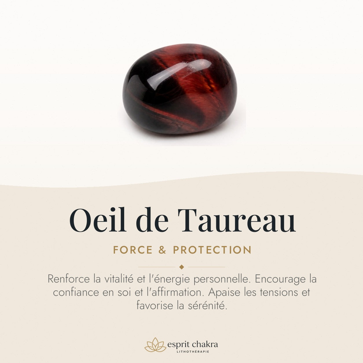 Bracelet Œil de Taureau 6 mm – Onde Douce — vertus de la pierre