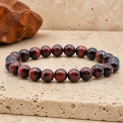 Bracelet Œil de Taureau 8 mm – Onde Paisible