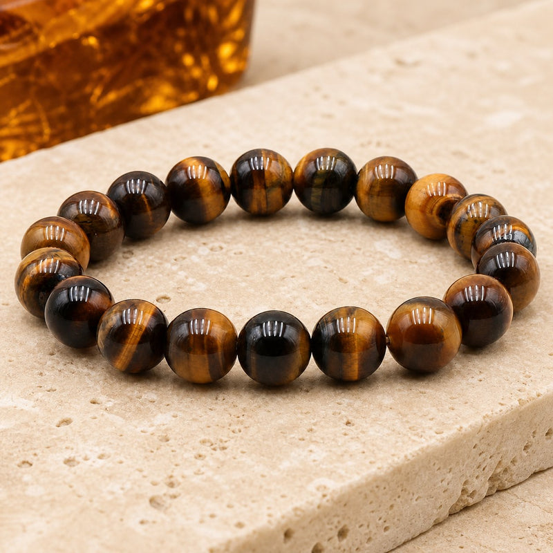 Bracelet Oeil de Tigre 10 mm – Ancrage Profond