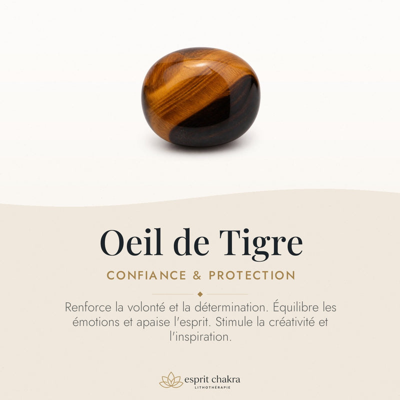 Bracelet Œil de Tigre 8 mm – Rosée du Matin