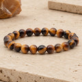 Bracelet Œil de Tigre 8 mm – Rosée du Matin