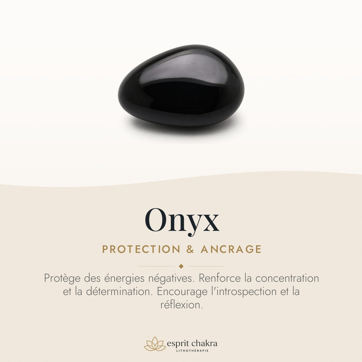 Bracelet Onyx 8 mm – Sable Doux — vertus de la pierre