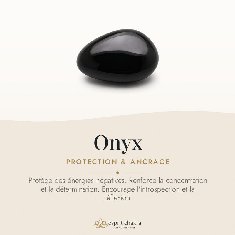 Bracelet Onyx 8 mm – Sable Doux