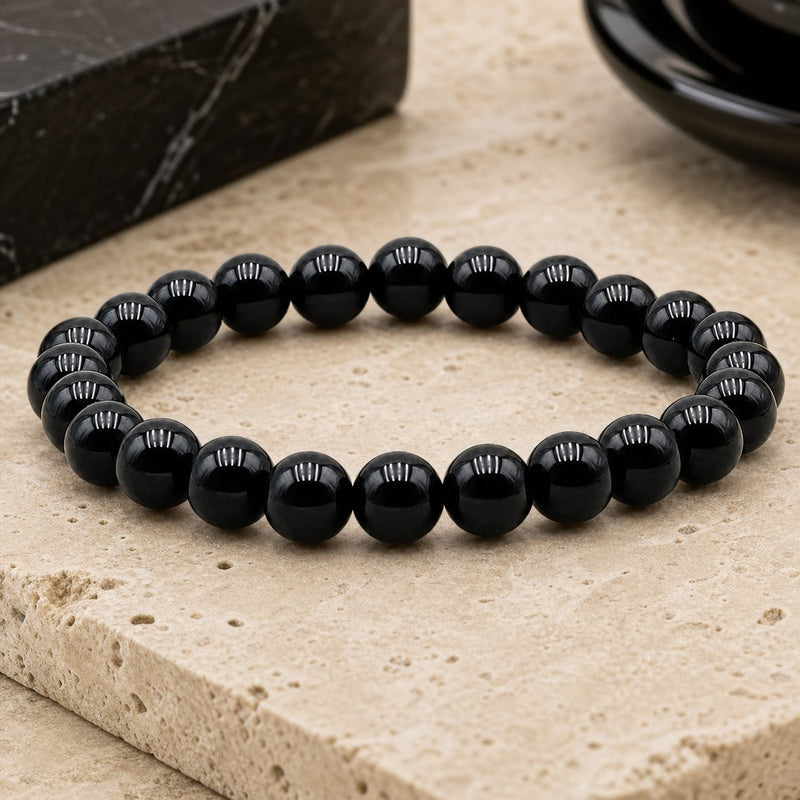 Bracelet Onyx 8 mm – Sable Doux