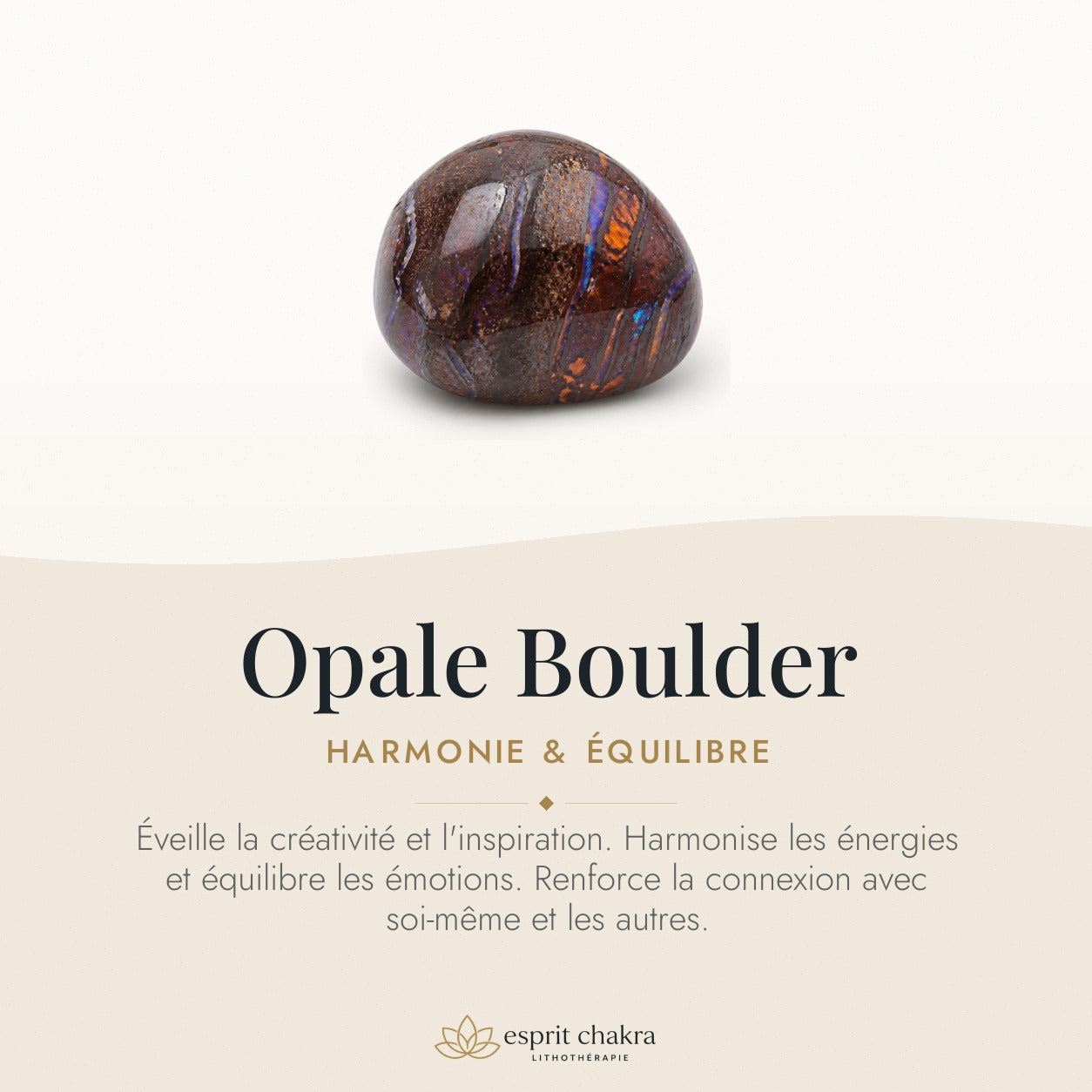 Bracelet Opale Boulder 10 mm – Harmonie de la Matière — vertus de la pierre