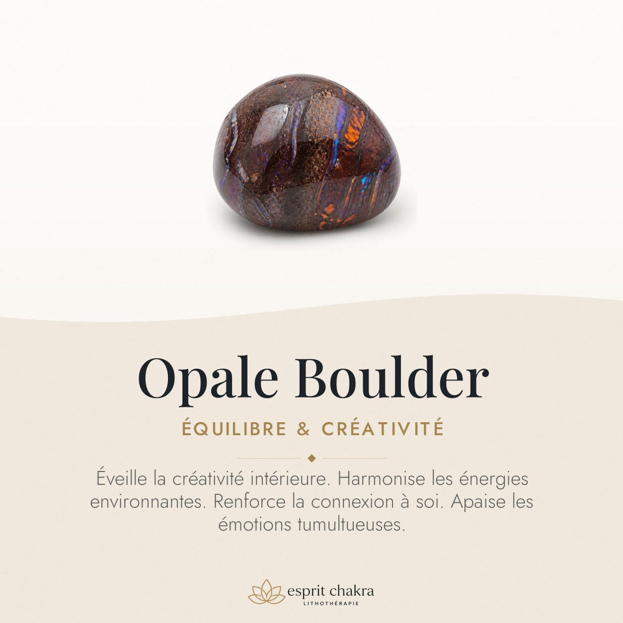 Bracelet Opale Boulder 10 mm – Joie de la Trouvaille — vertus de la pierre