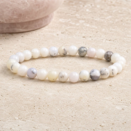Bracelet Opale Dendrite 6 mm – Calme des Racines