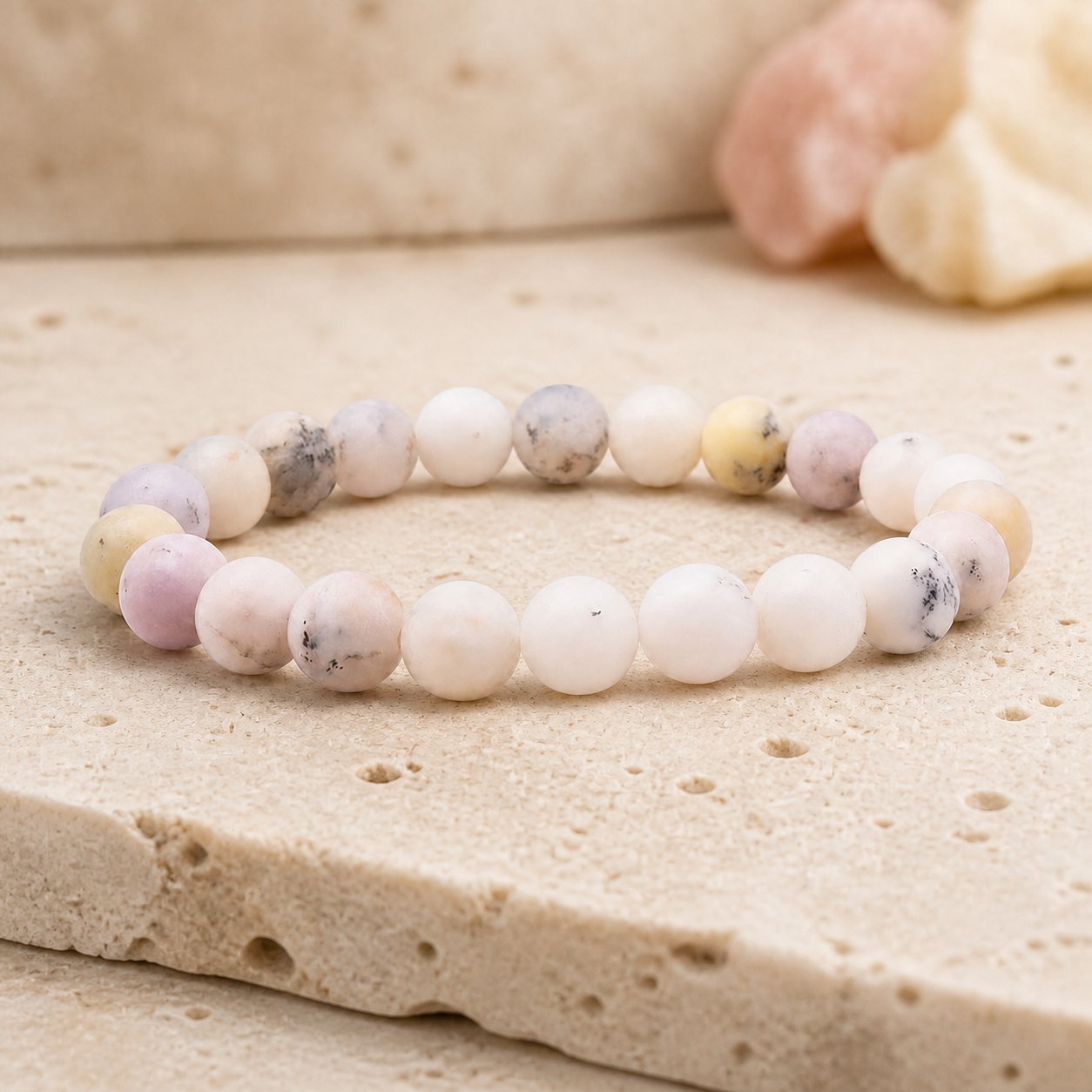Bracelet Opale Dendrite 8 mm – Prairie Douce