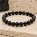 Bracelet Opale Noire 10 mm – Mystère Serein