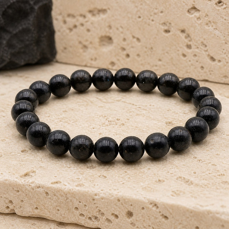 Bracelet Opale Noire 10 mm – Mystère Serein