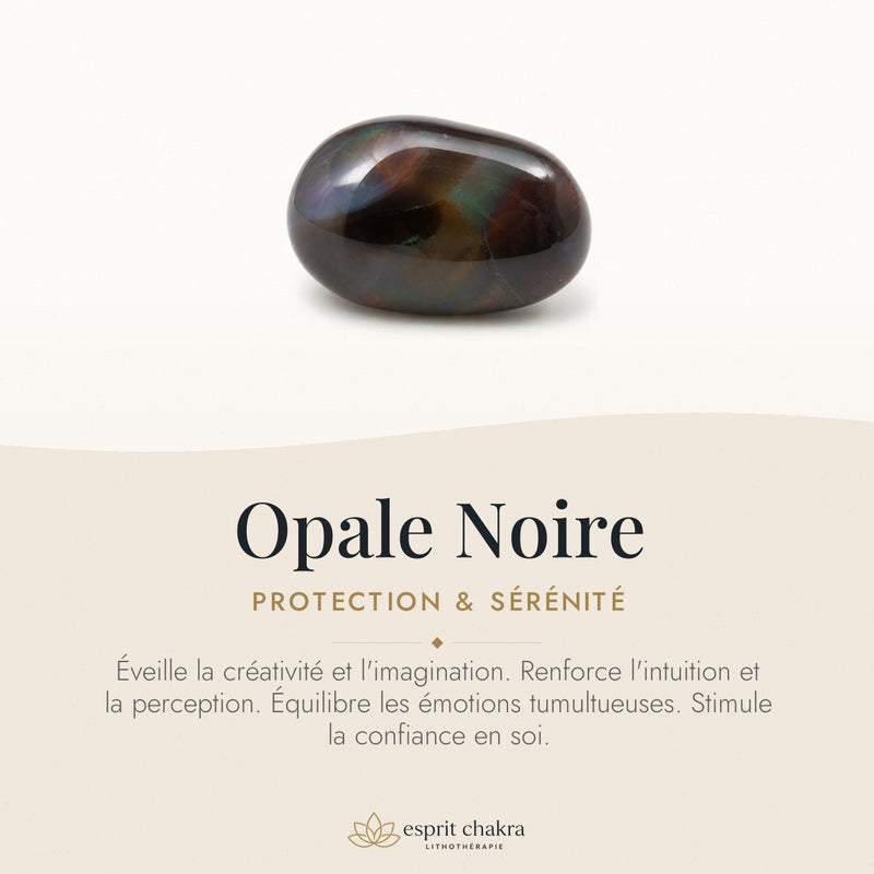 Bracelet Opale Noire 4 mm – Calme du Secret