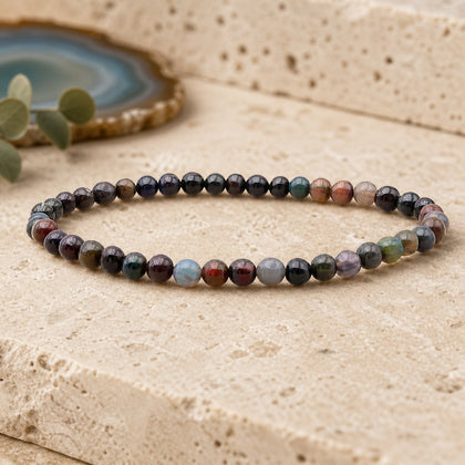 Bracelet Opale Noire 4 mm – Équilibre des Profondeurs