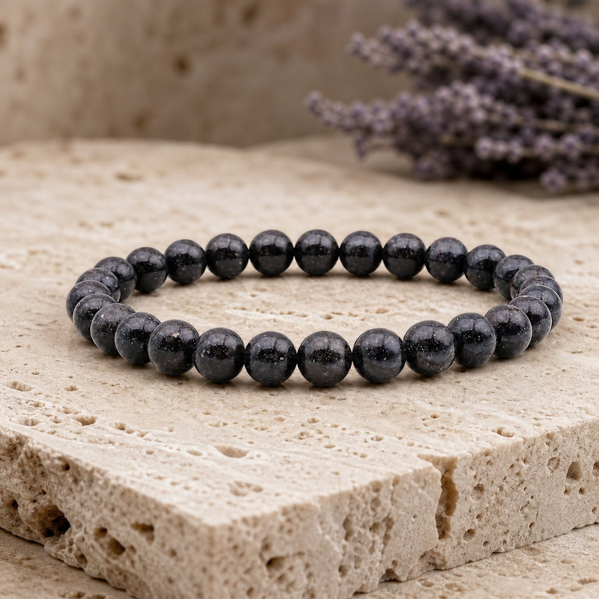 Bracelet Opale Noire 6 mm – Protection Profonde