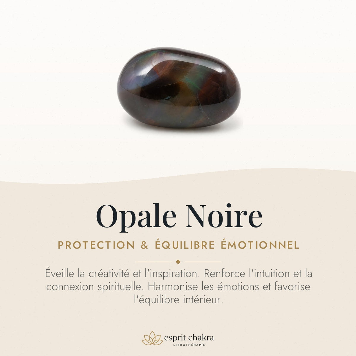 Bracelet Opale Noire 8 mm – Clairière Paisible — vertus de la pierre