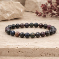 Bracelet Opale Noire 8 mm – Clairière Paisible