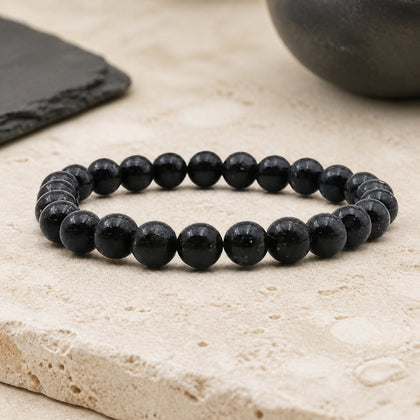 Bracelet Opale Noire 8 mm – Jardin Serein