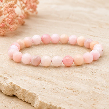 Bracelet Opale Rose 8 mm – Vallée Sereine