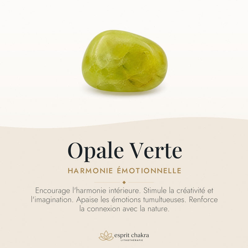 Bracelet Opale Verte 6 mm – Harmonie des Émotions
