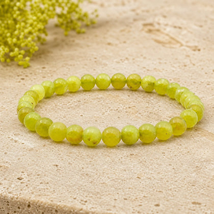 Bracelet Opale Verte 6 mm – Harmonie des Émotions