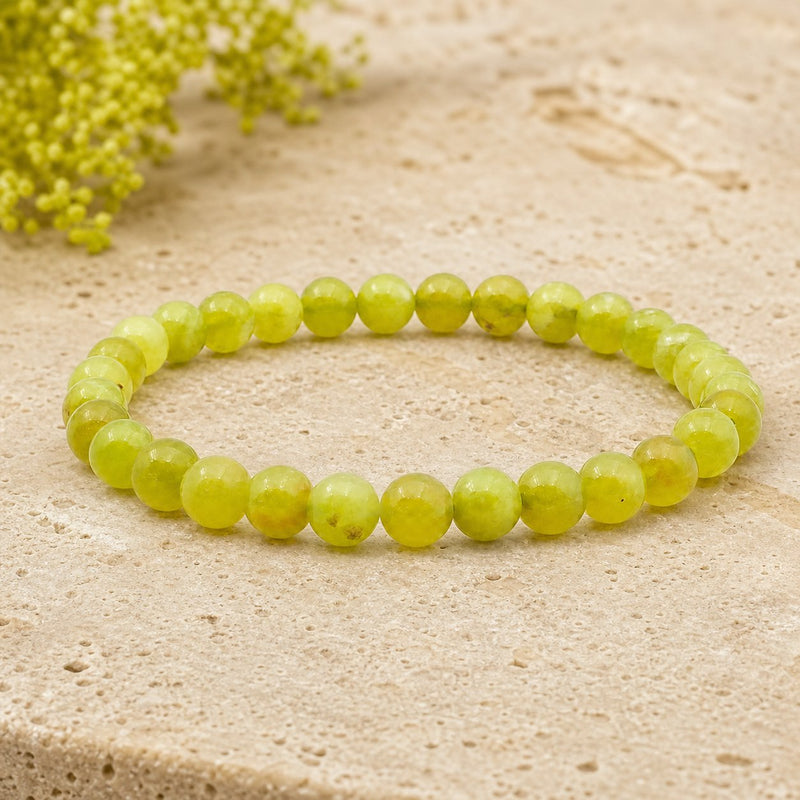 Bracelet Opale Verte 6 mm – Harmonie des Émotions