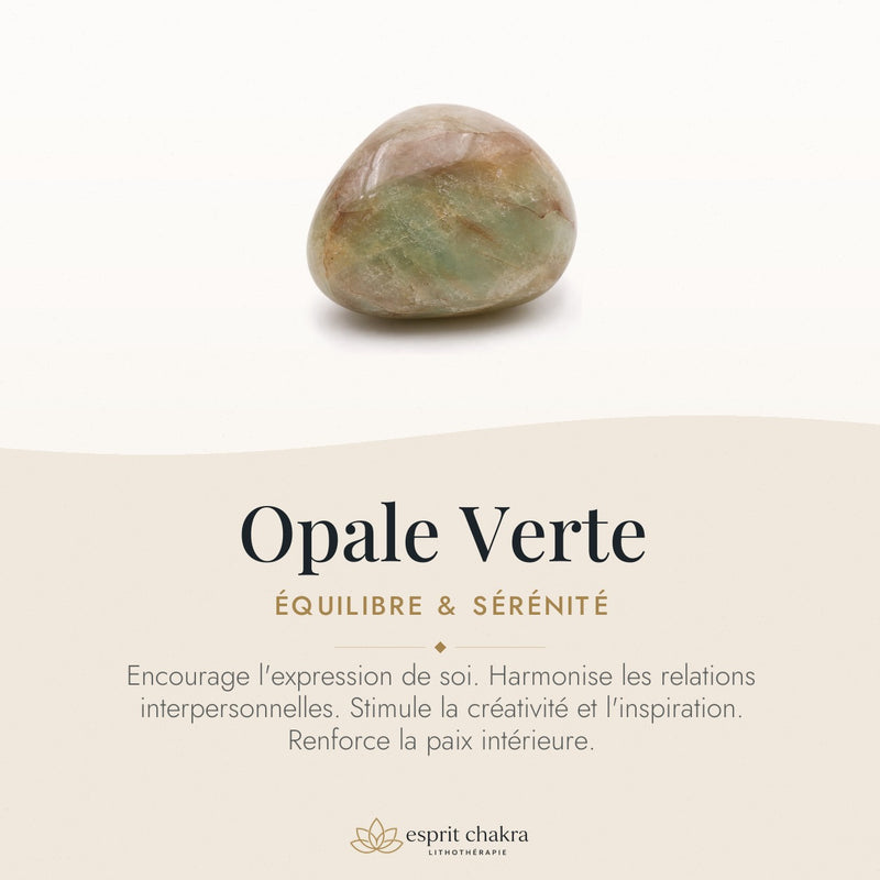 Bracelet Opale Verte 8 mm – Fraîcheur Douce