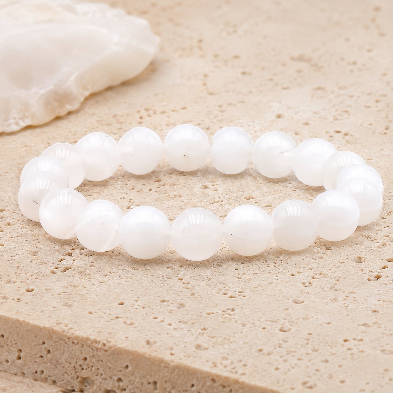 Bracelet Péristérite 10 mm – Simplicité Gracieuse
