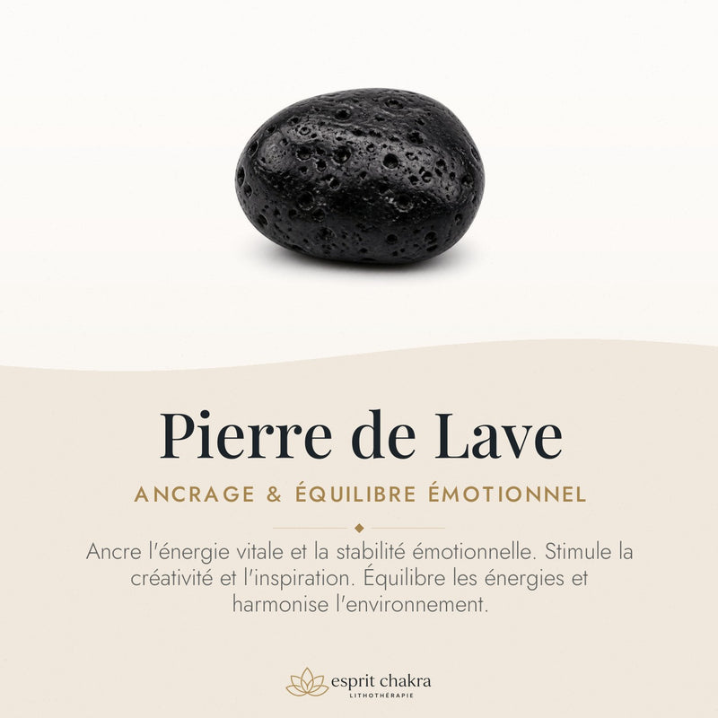 Bracelet Pierre de Lave 6 mm – Apaisement du Feu