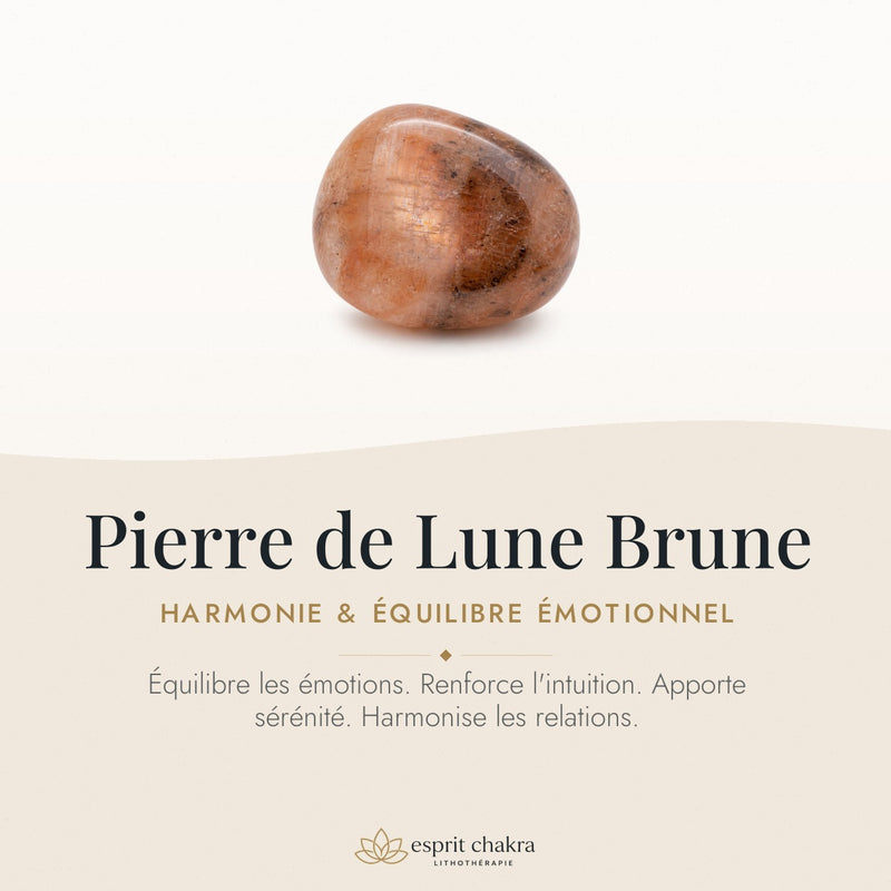 Bracelet Pierre de Lune Brune 4 mm – Réconfort Lunaire