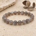 Bracelet Pierre de Lune Grise 10 mm – Intuition Calme