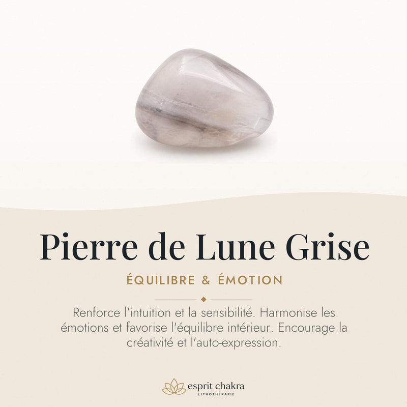 Bracelet Pierre de Lune Grise 4 mm – Constance Paisible