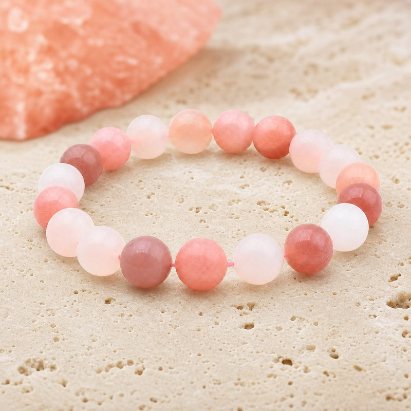 Bracelet Pierre de Lune Multicolore 10 mm – Intuition Douce