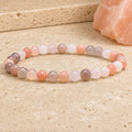 Bracelet Pierre de Lune Multicolore 6 mm – Ténacité Douce