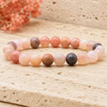 Bracelet Pierre de Lune Multicolore 8 mm – Patience Douce