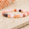 Bracelet Pierre de Lune Multicolore 8 mm – Vaillance Douce