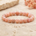 Bracelet Pierre de Lune Rose 8 mm – Tendresse Lunaire