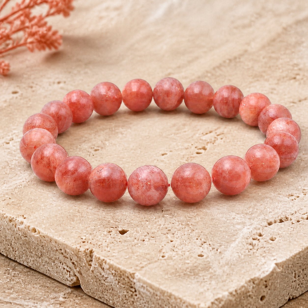 Bracelet Pierre de Soleil 10 mm – Optimisme Clair