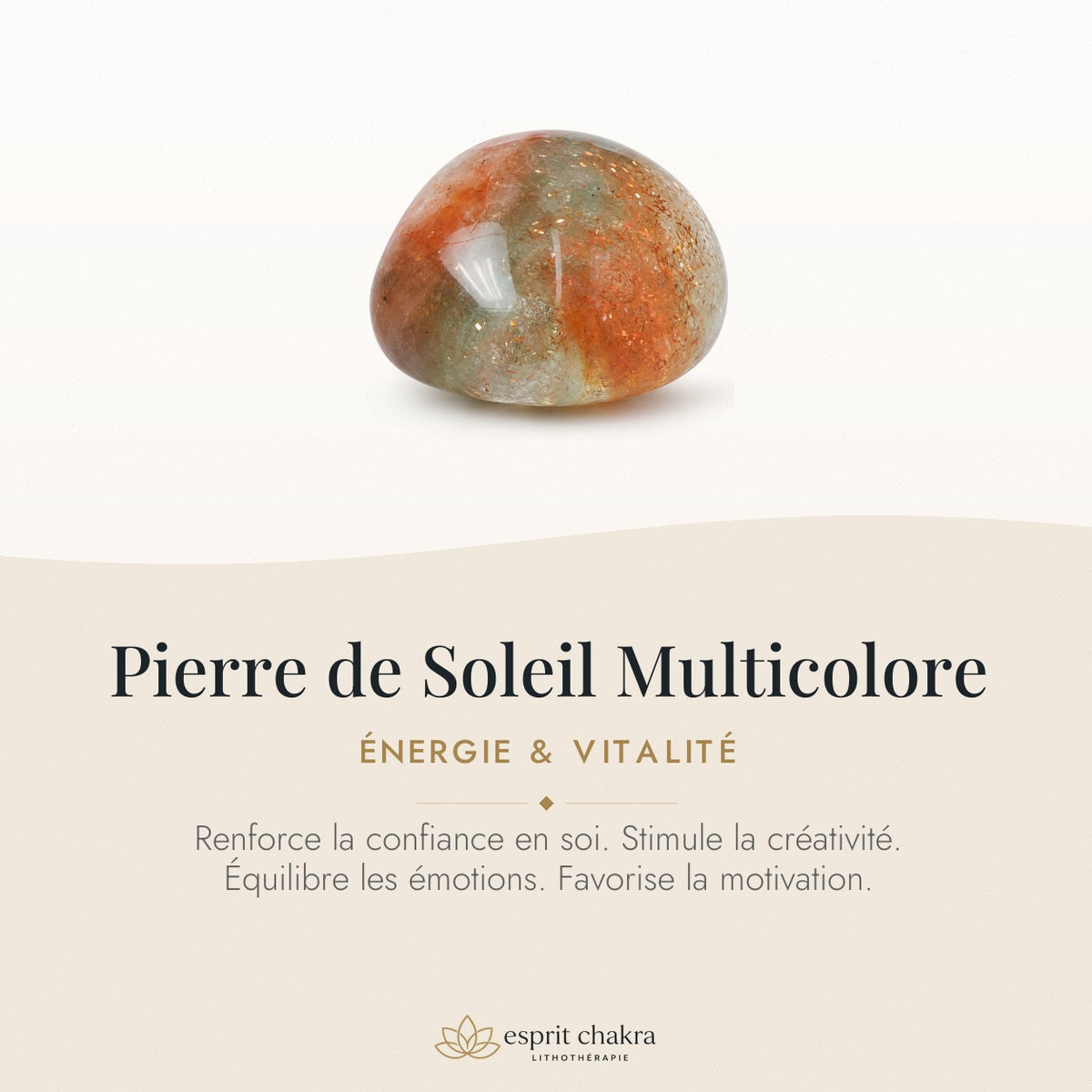 Bracelet Pierre de Soleil Multicolore 8 mm – Rayonnement Simple — vertus de la pierre