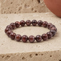 Bracelet Pierre de Soleil Noire Orangée 10 mm – Élan Ancré