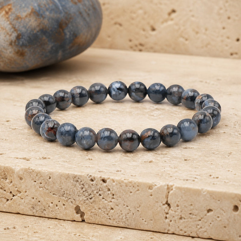 Bracelet Piétersite Bleue 8 mm – Clarté des Émotions