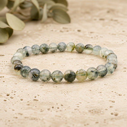Bracelet Préhnite 6 mm – Cœur Intuitif