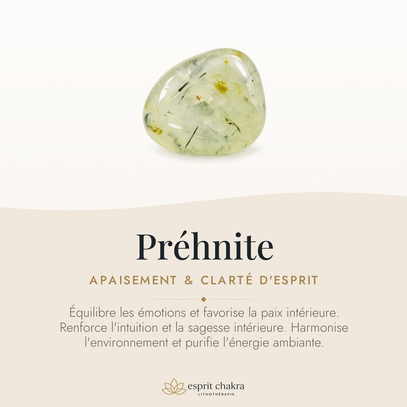 Bracelet Préhnite 6 mm – Écoute Harmonieuse