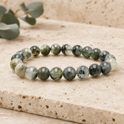 Bracelet Préhnite 8 mm – Discernement Doux