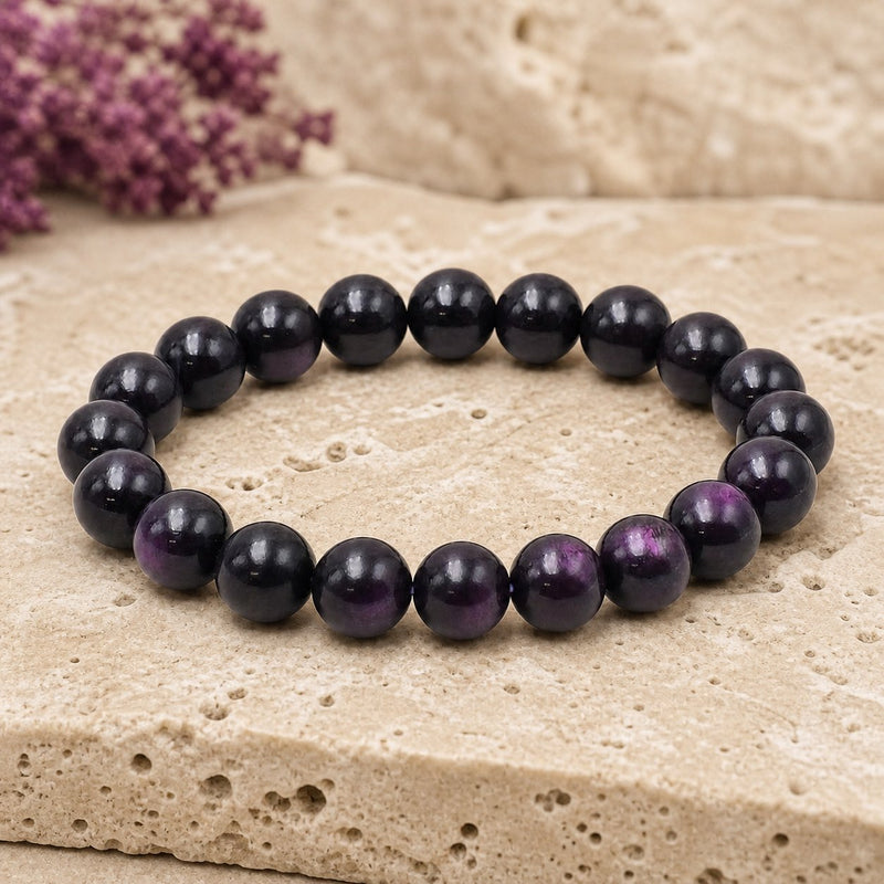 Bracelet Purpurite 10 mm – Esprit Libre