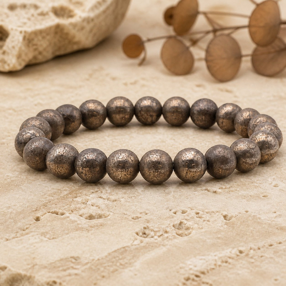 Bracelet Pyrite 8 mm – Aplomb Serein