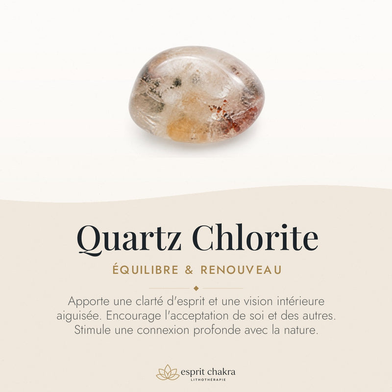 Bracelet Quartz Chlorite 6 mm – Cœur Renouvelé