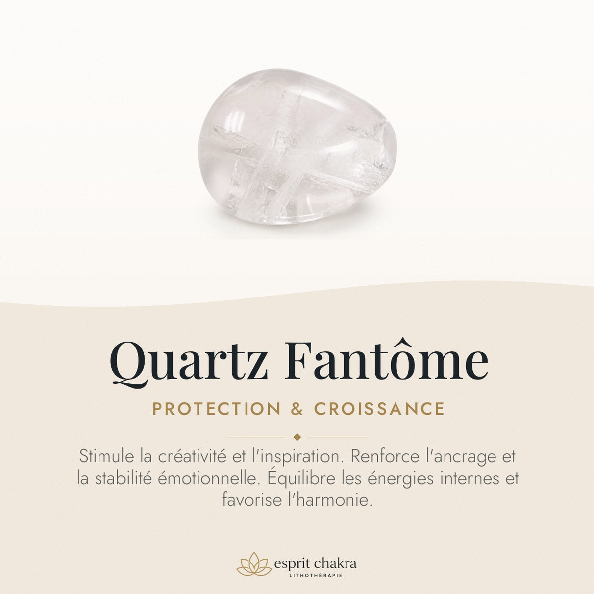 Bracelet Quartz Fantôme 10 mm – Croissance Patiente — vertus de la pierre